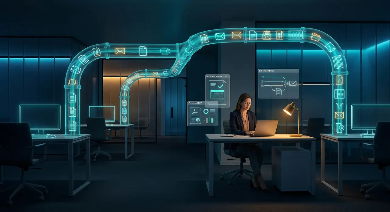 Business tools — internal dashboards, HR tools, and operations software running on a modern workspace